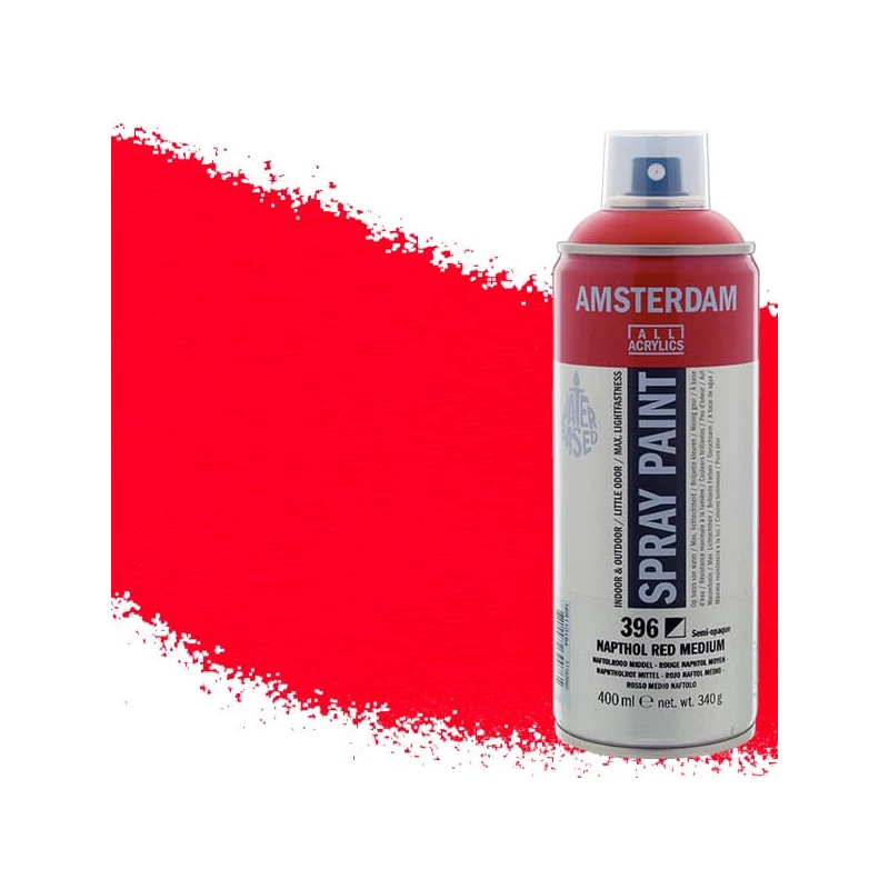 Talens Amsterdam vízbázisú akrilfesték spray, 400 ml - 396, naphthol red medium