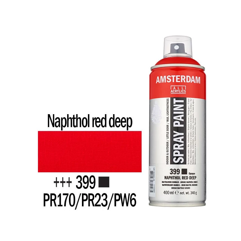 Talens Amsterdam vízbázisú akrilfesték spray, 400 ml - 399, naphthol red deep