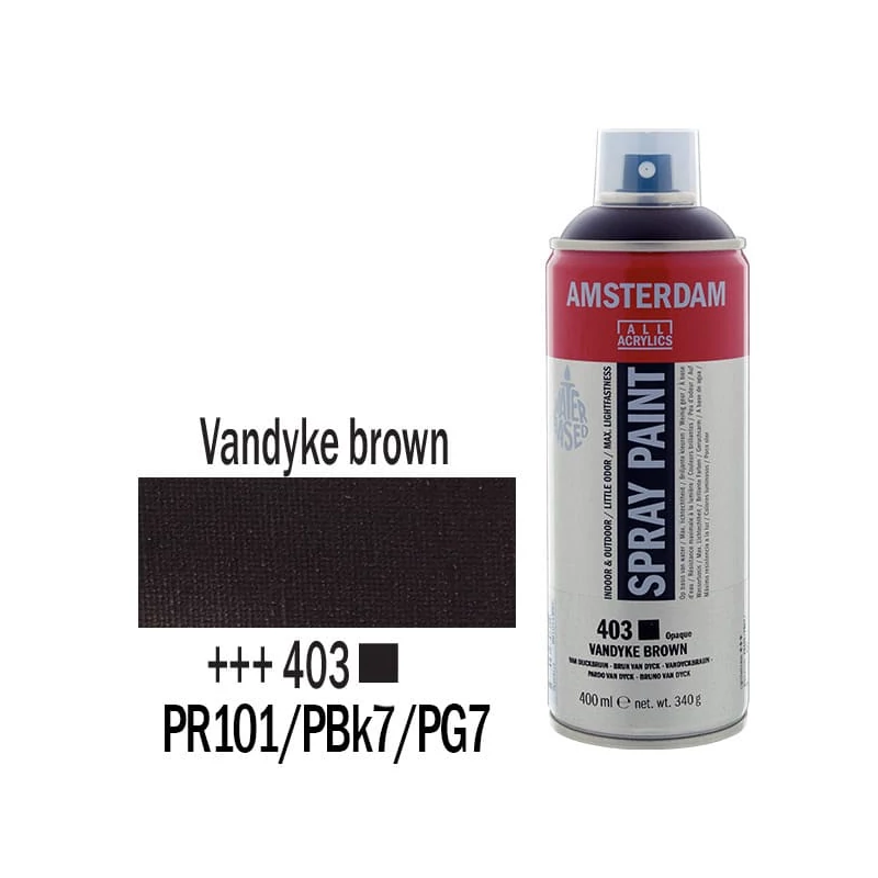 Talens Amsterdam vízbázisú akrilfesték spray, 400 ml - 403, vandyke brown