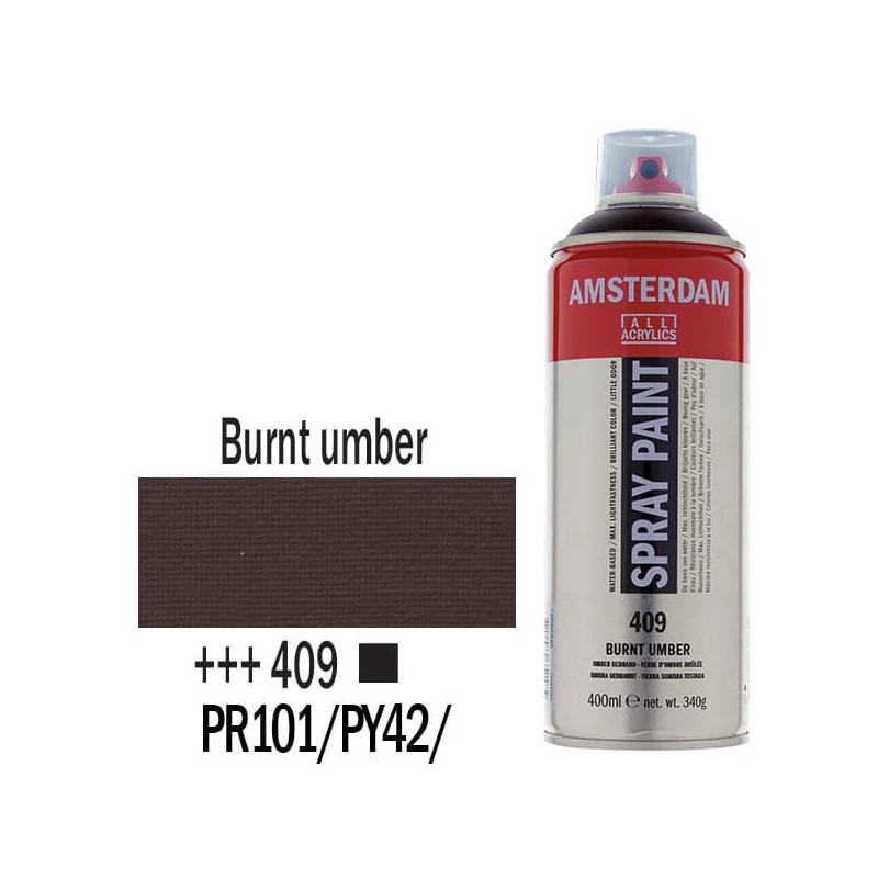 Talens Amsterdam vízbázisú akrilfesték spray, 400 ml - 409, burnt umber