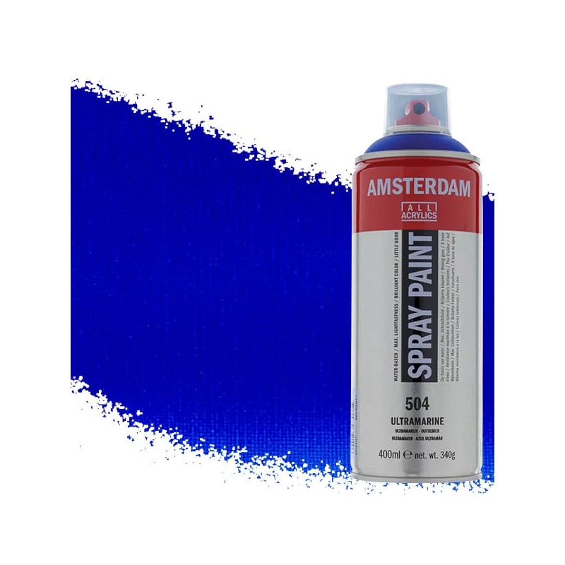 Talens Amsterdam vízbázisú akrilfesték spray, 400 ml - 504, ultramarine