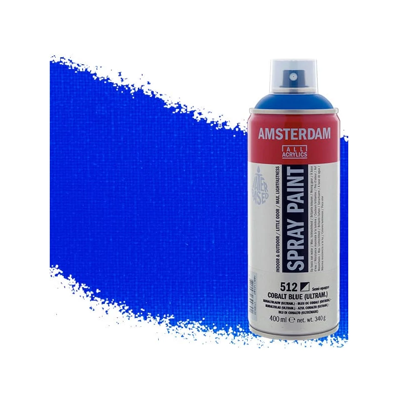 Talens Amsterdam vízbázisú akrilfesték spray, 400 ml - 512, cobalt blue