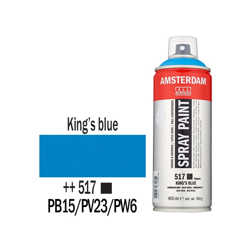 Talens Amsterdam vízbázisú akrilfesték spray, 400 ml - 517, king's blue