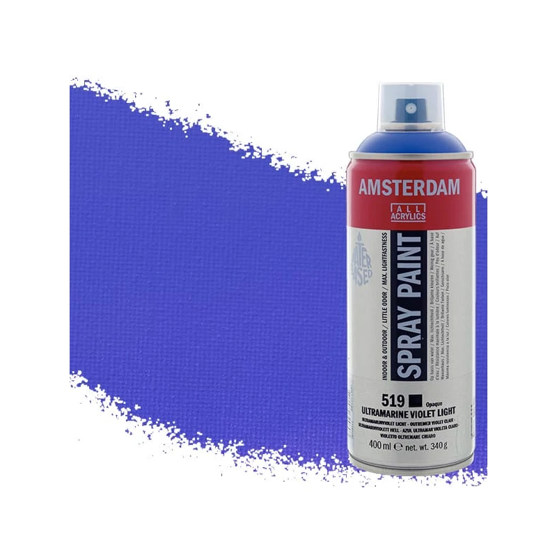 Talens Amsterdam vízbázisú akrilfesték spray, 400 ml - 519, ultramarine violet light