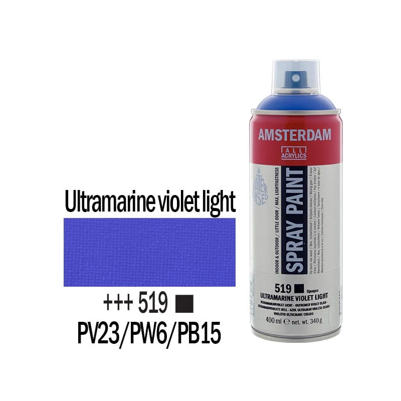 Talens Amsterdam vízbázisú akrilfesték spray, 400 ml - 519, ultramarine violet light