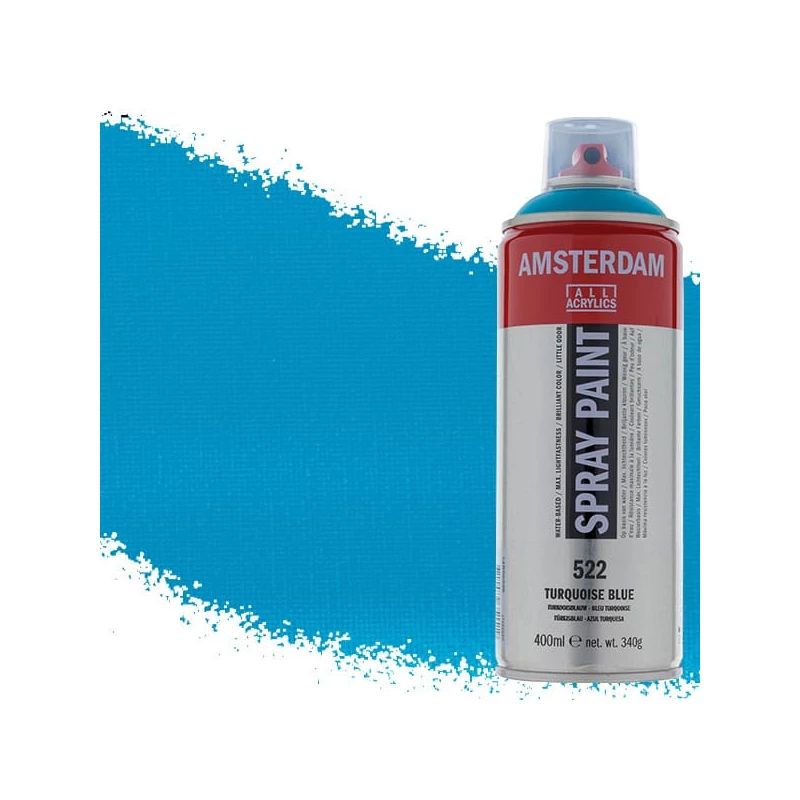 Talens Amsterdam vízbázisú akrilfesték spray, 400 ml - 522, turquise blue