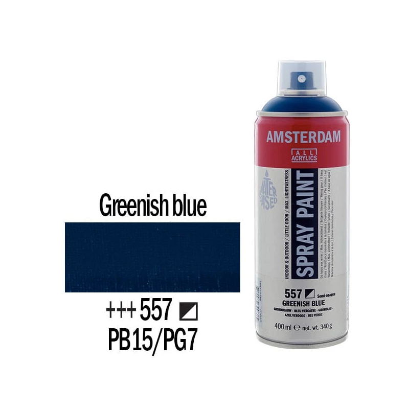 Talens Amsterdam vízbázisú akrilfesték spray, 400 ml - 557, greenish blue