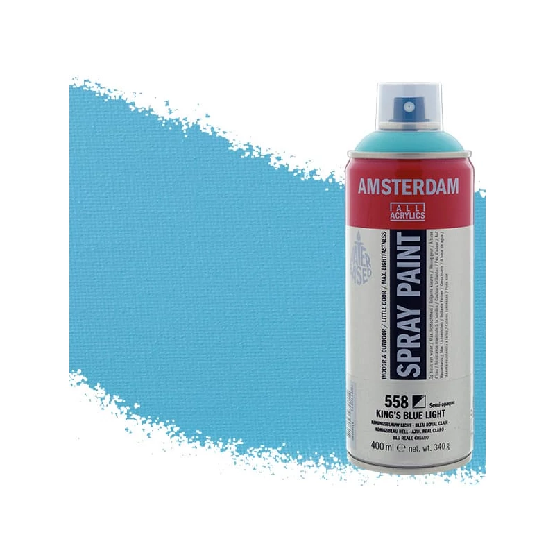 Talens Amsterdam vízbázisú akrilfesték spray, 400 ml - 558, king's blue light