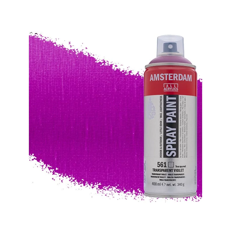 Talens Amsterdam vízbázisú akrilfesték spray, 400 ml - 561, transparent violet