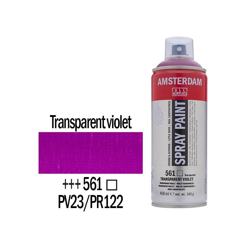 Talens Amsterdam vízbázisú akrilfesték spray, 400 ml - 561, transparent violet