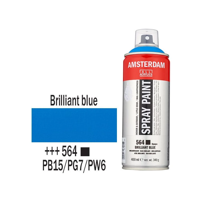 Talens Amsterdam vízbázisú akrilfesték spray, 400 ml - 570, phthalo blue