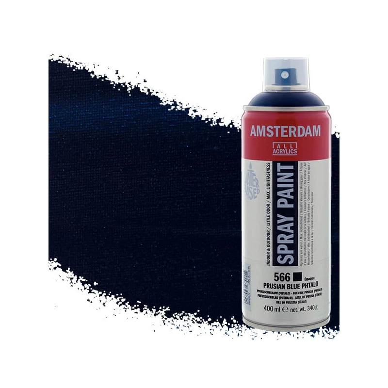 Talens Amsterdam vízbázisú akrilfesték spray, 400 ml - 566, prussian blue (phthalo)