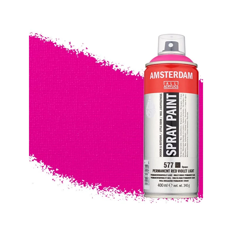 Talens Amsterdam vízbázisú akrilfesték spray, 400 ml - 577, permanent red violet light