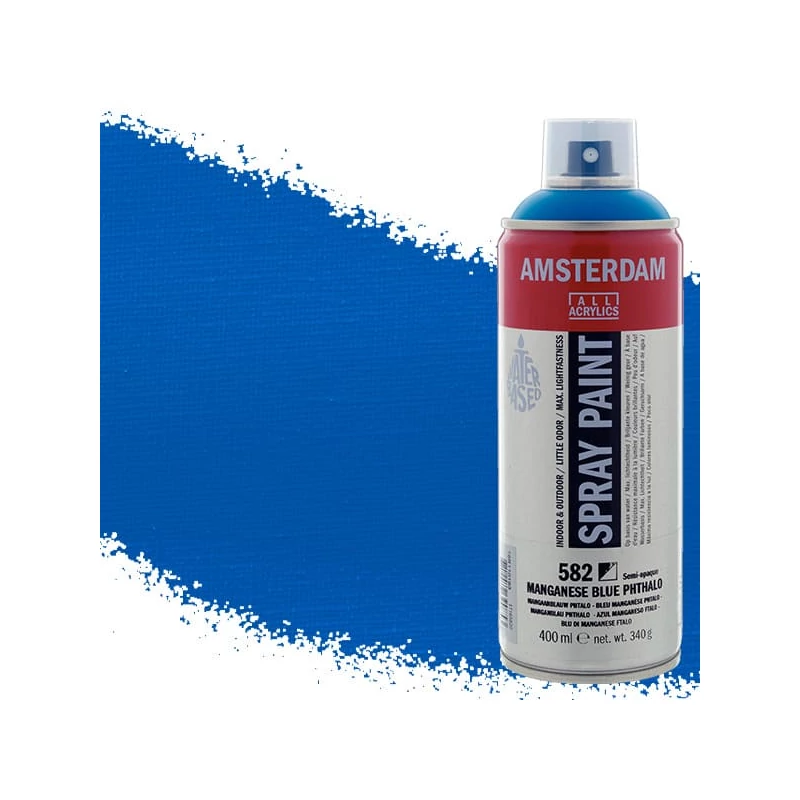 Talens Amsterdam vízbázisú akrilfesték spray, 400 ml - 582, manganese blue phthalo