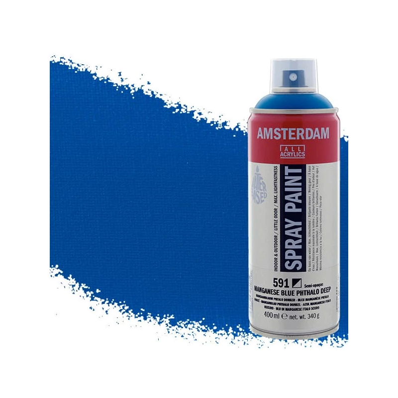 Talens Amsterdam vízbázisú akrilfesték spray, 400 ml - 591, manganese blue phthalo deep