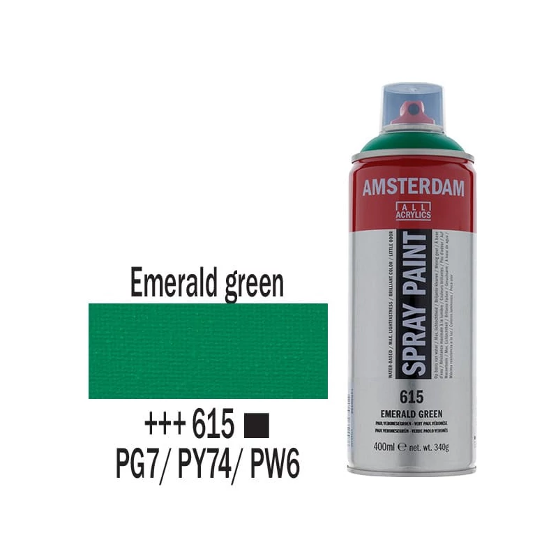 Talens Amsterdam vízbázisú akrilfesték spray, 400 ml - 615, emerald green