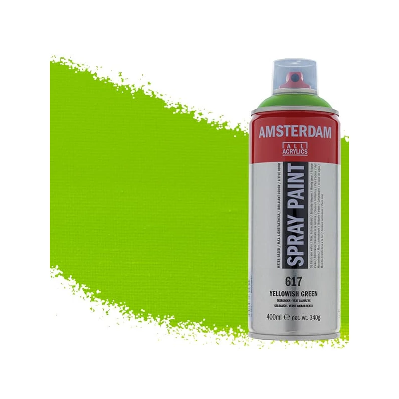 Talens Amsterdam vízbázisú akrilfesték spray, 400 ml - 617, yellowish green