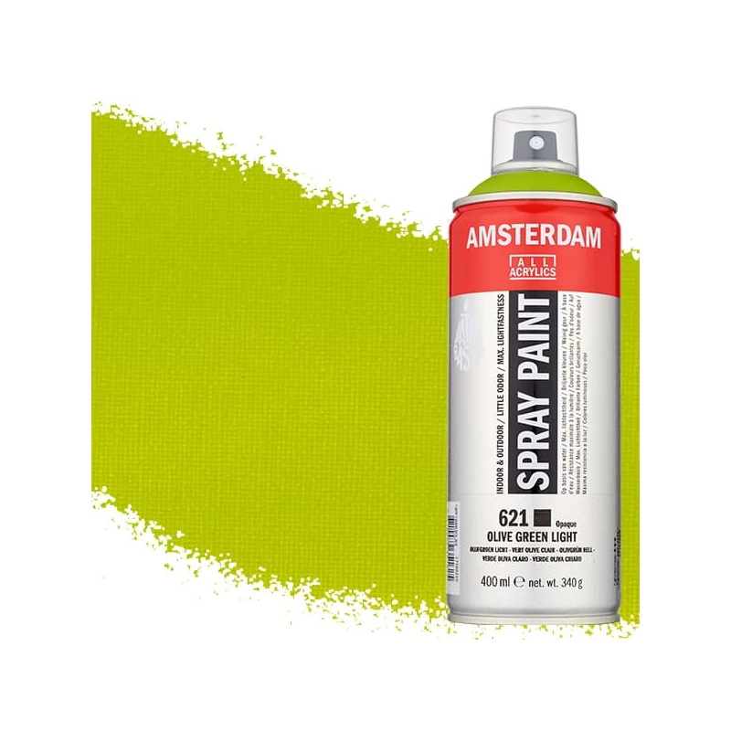 Talens Amsterdam vízbázisú akrilfesték spray, 400 ml - 621, olive green light