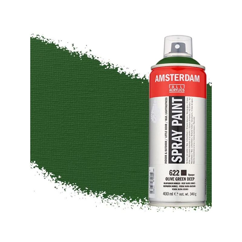 Talens Amsterdam vízbázisú akrilfesték spray, 400 ml - 622, olive green deep