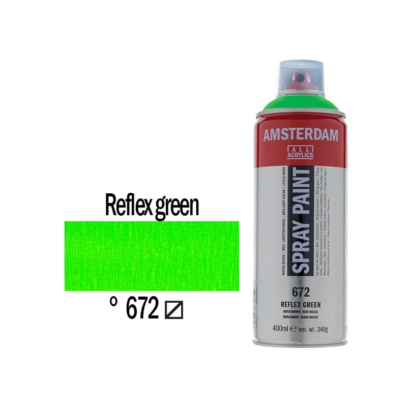 Talens Amsterdam vízbázisú akrilfesték spray, 400 ml - 672, reflex green