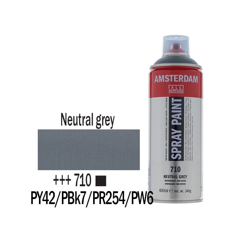 Talens Amsterdam vízbázisú akrilfesték spray, 400 ml - 710, neutral grey