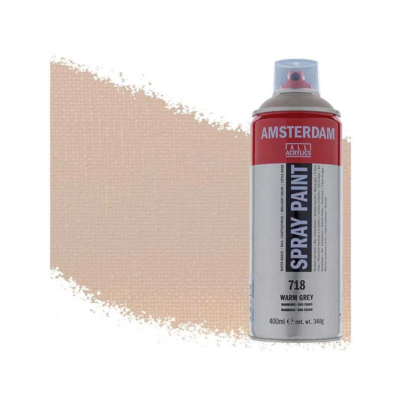 Talens Amsterdam vízbázisú akrilfesték spray, 400 ml - 718, warm grey