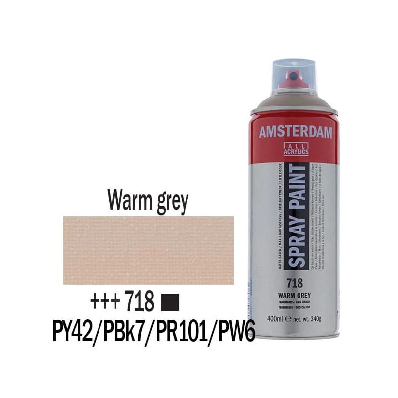 Talens Amsterdam vízbázisú akrilfesték spray, 400 ml - 718, warm grey