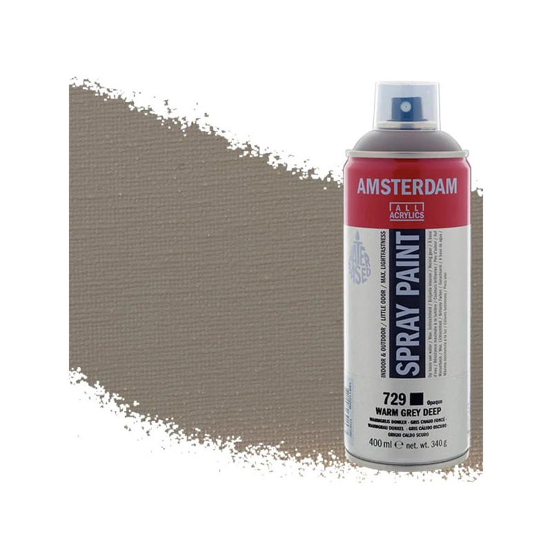 Talens Amsterdam vízbázisú akrilfesték spray, 400 ml - 729, warm grey deep