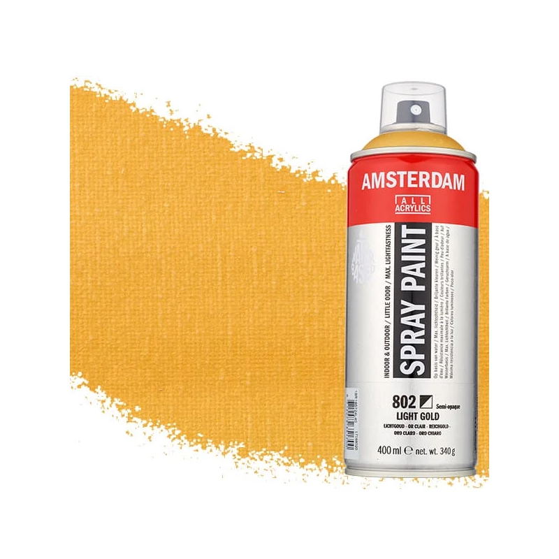 Talens Amsterdam vízbázisú akrilfesték spray, 400 ml - 802, light gold