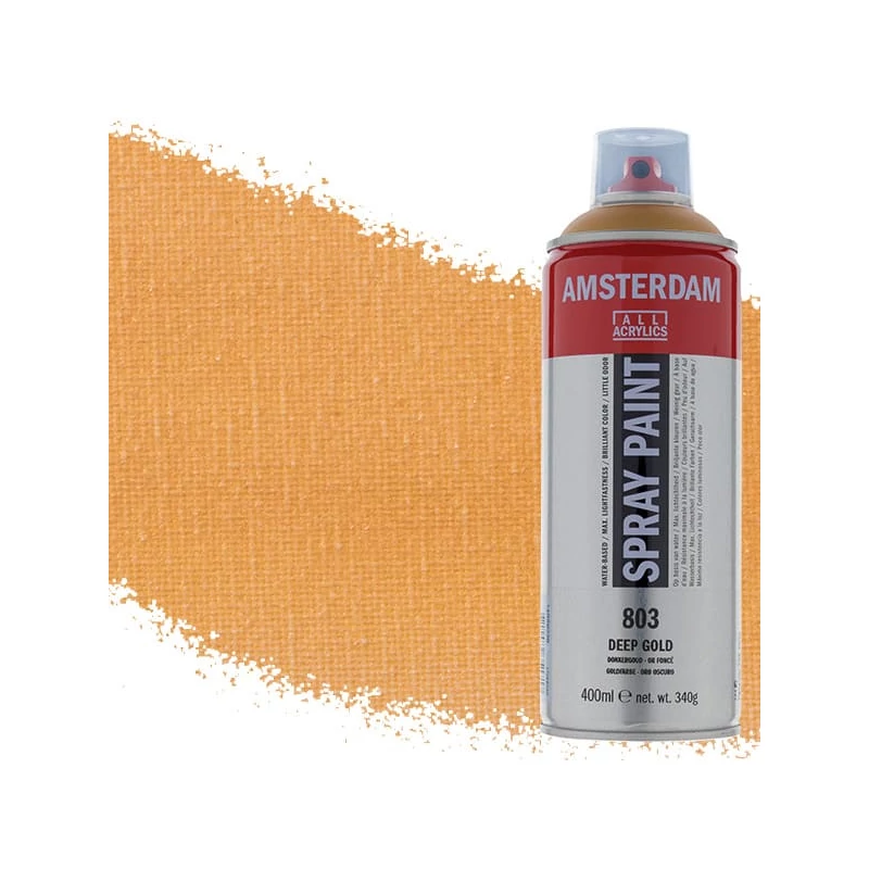 Talens Amsterdam vízbázisú akrilfesték spray, 400 ml - 803, deep gold