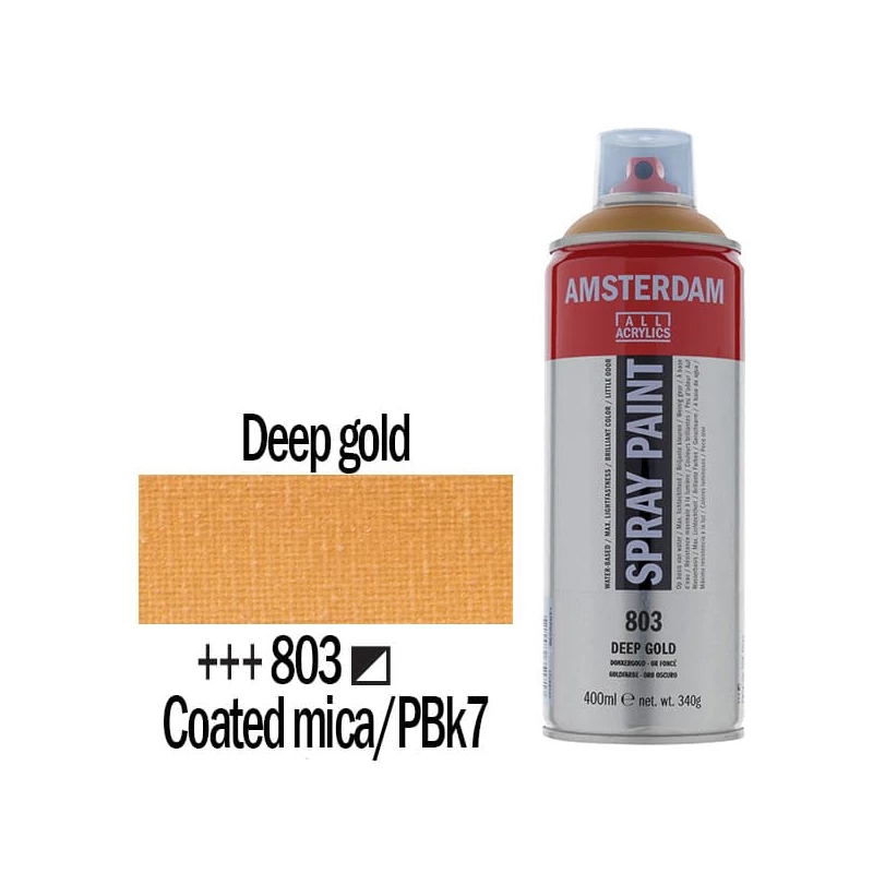 Talens Amsterdam vízbázisú akrilfesték spray, 400 ml - 803, deep gold