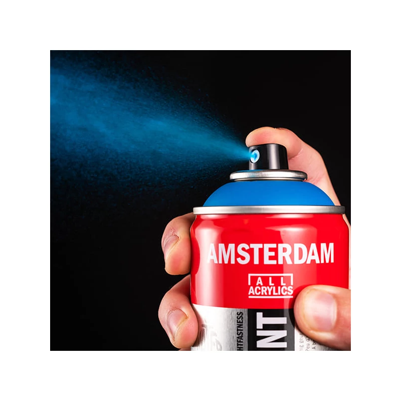 Talens Amsterdam vízbázisú akrilfesték spray, 400 ml - 577, permanent red violet light