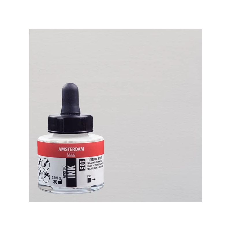 Talens Amsterdam akriltinta, 30 ml - 105, titanium white