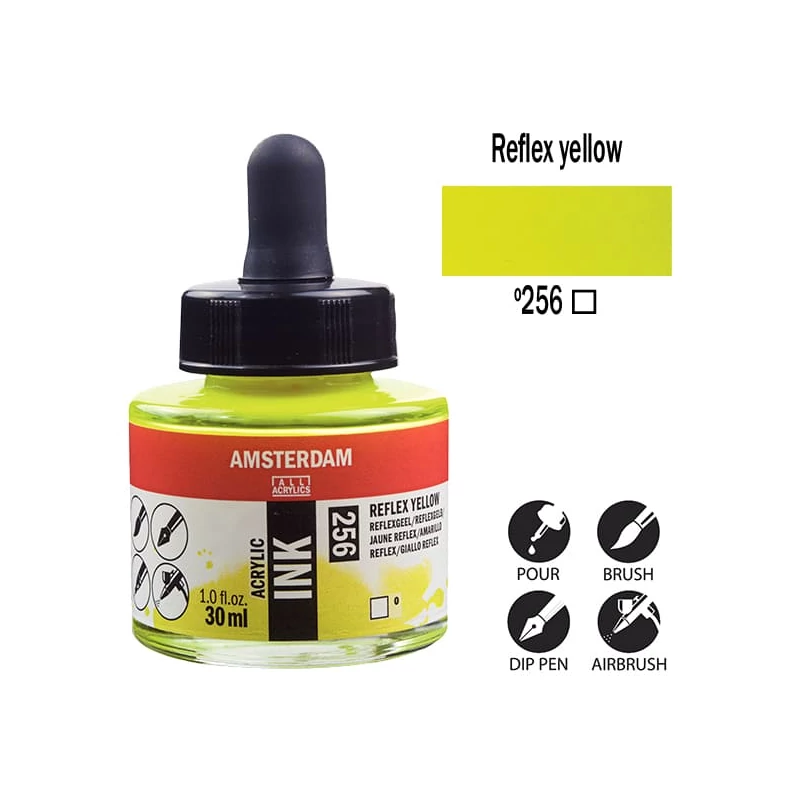 Talens Amsterdam akriltinta, 30 ml - 256, reflex yellow