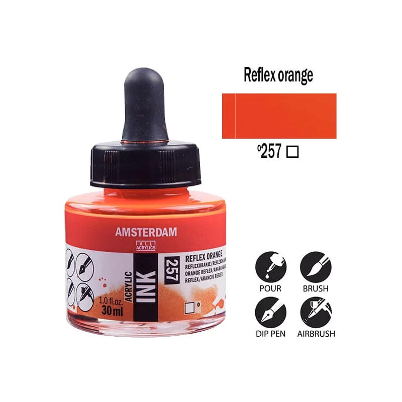 Talens Amsterdam akriltinta, 30 ml - 257, reflex orange