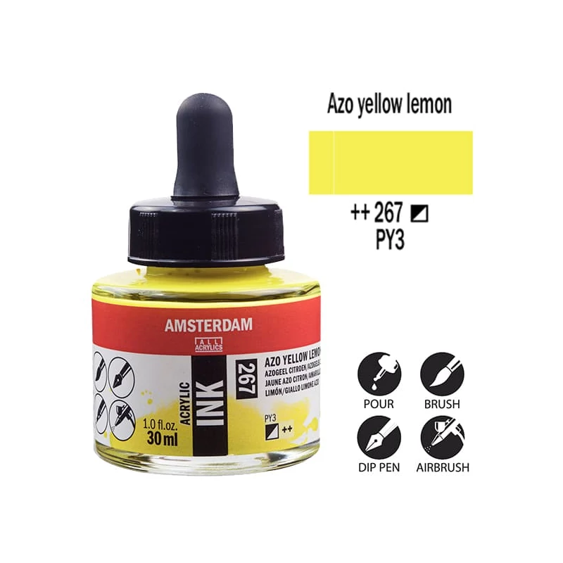 Talens Amsterdam akriltinta, 30 ml - 267, azo yellow lemon