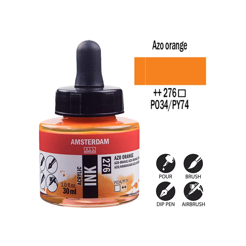 Talens Amsterdam akriltinta, 30 ml - 276, azo orange