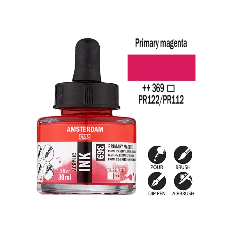 Talens Amsterdam akriltinta, 30 ml - 369, primary magenta