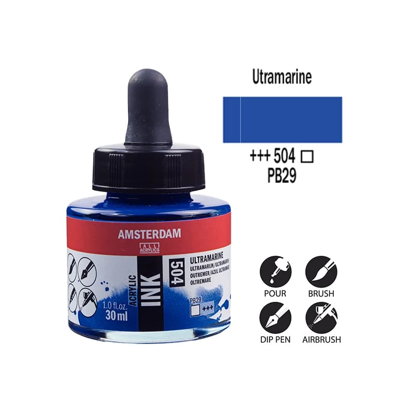 Talens Amsterdam akriltinta, 30 ml - 504, ultramarine