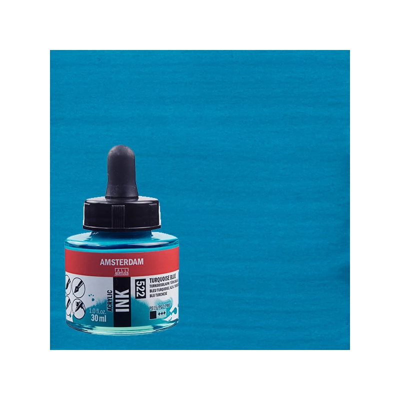 Talens Amsterdam akriltinta, 30 ml - 522, turquoise blue