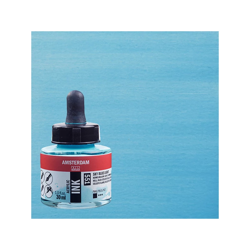 Talens Amsterdam akriltinta, 30 ml - 551, sky blue light