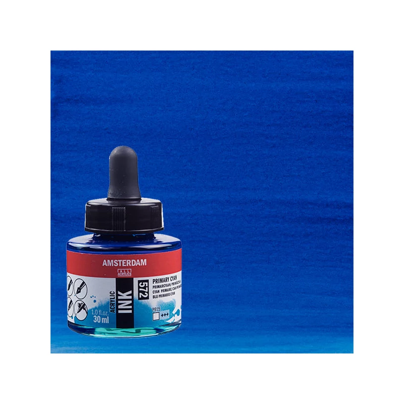 Talens Amsterdam akriltinta, 30 ml - 572, primary cyan