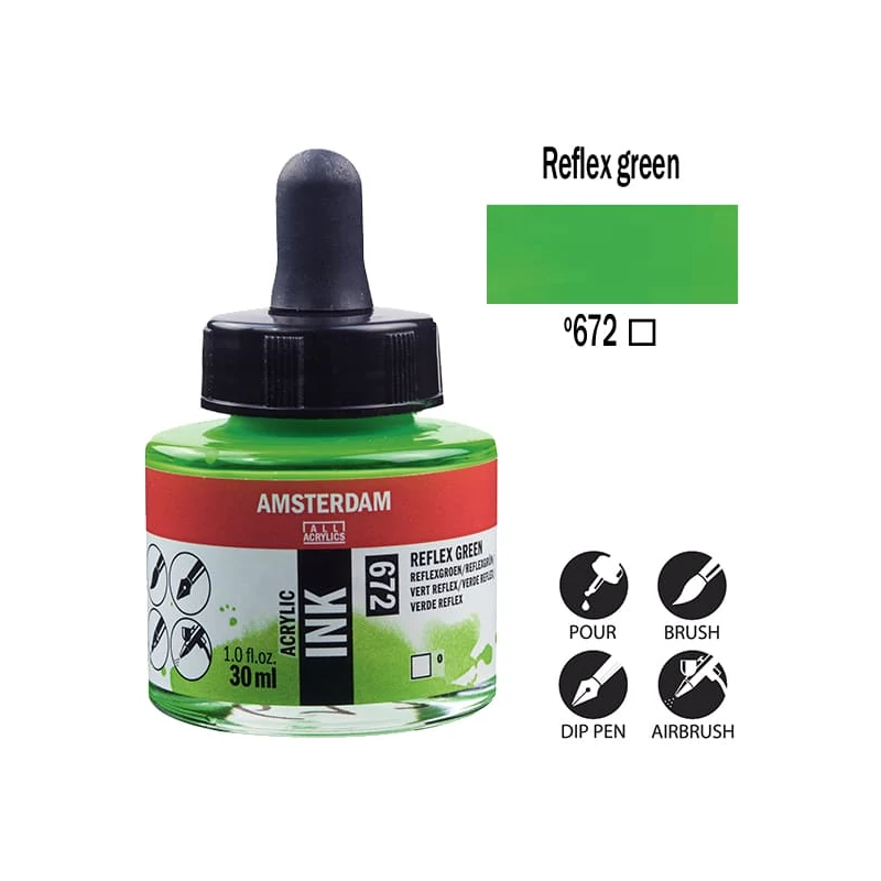 Talens Amsterdam akriltinta, 30 ml - 672, reflex green