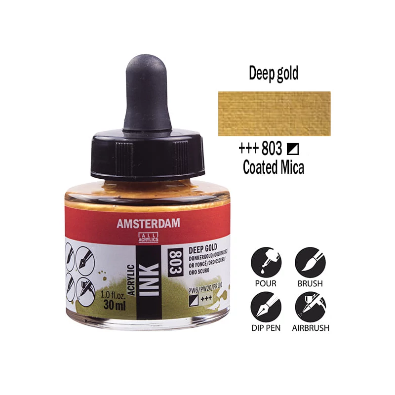 Talens Amsterdam akriltinta, 30 ml - 803, deep gold