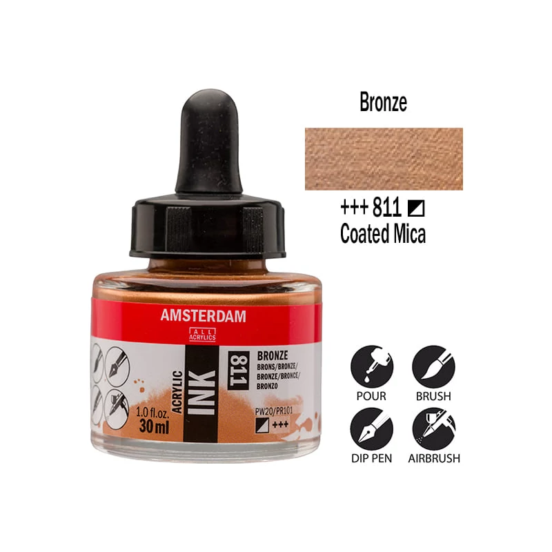 Talens Amsterdam akriltinta, 30 ml - 811, bronze