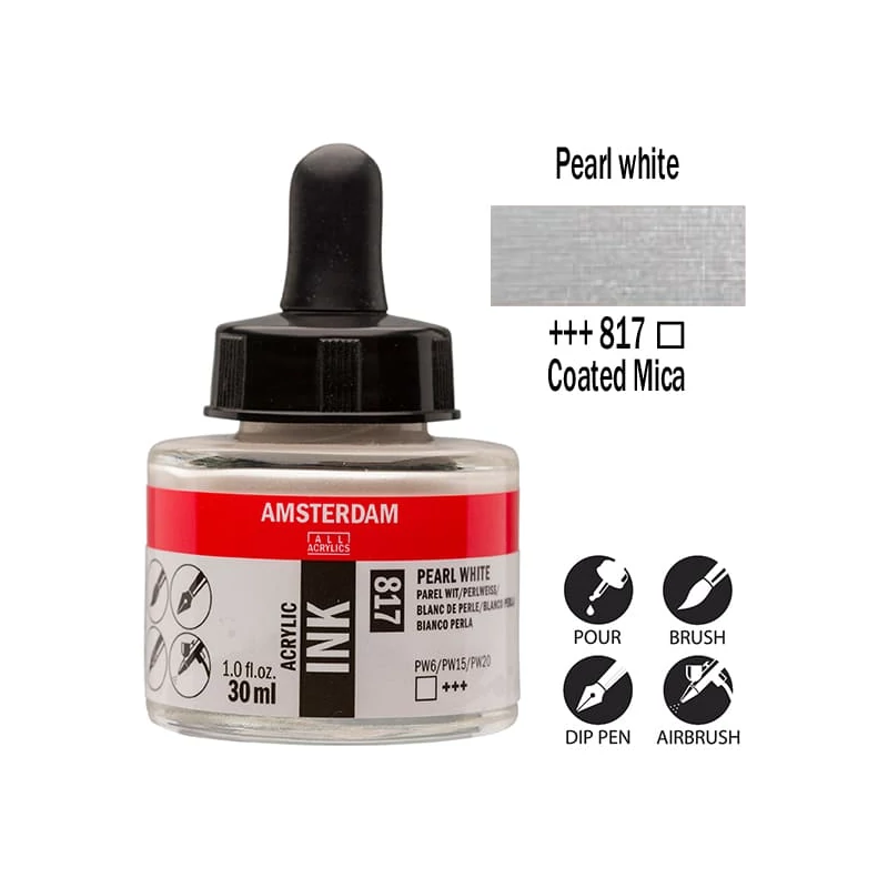 Talens Amsterdam akriltinta, 30 ml - 817, pearl white