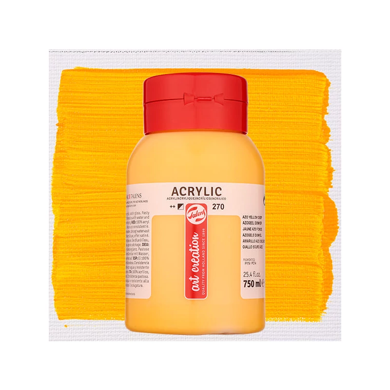 Talens Art Creation akrilfesték, 750 ml - 270, Azo yellow deep