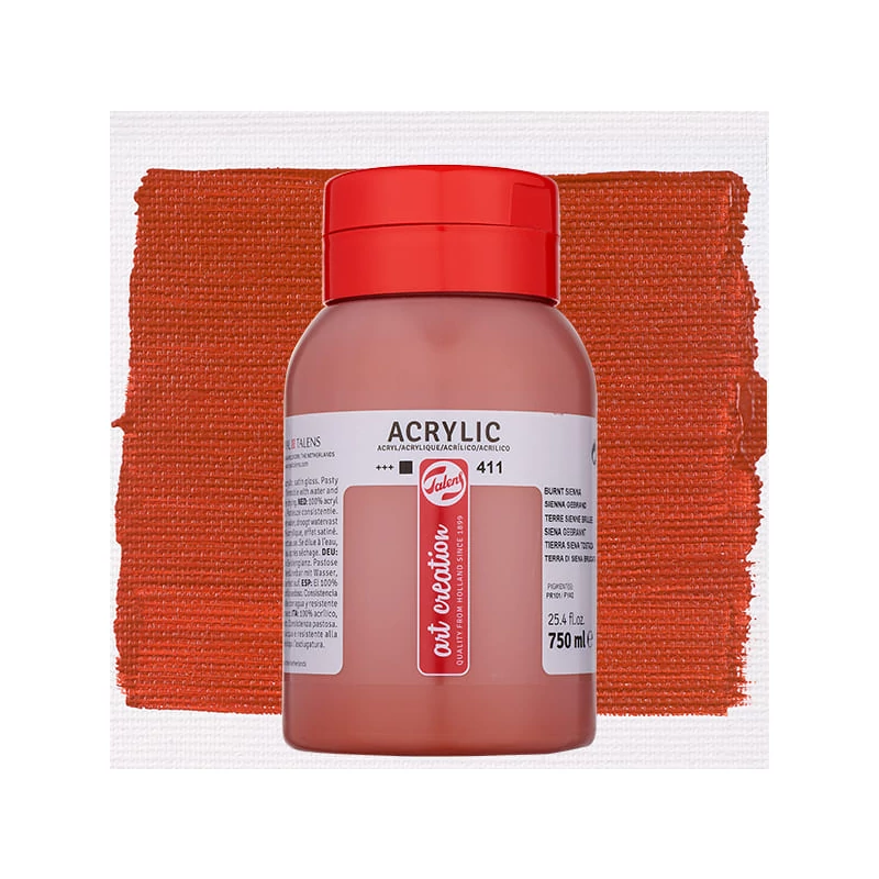 Talens Art Creation akrilfesték, 750 ml - 411, Burnt sienna