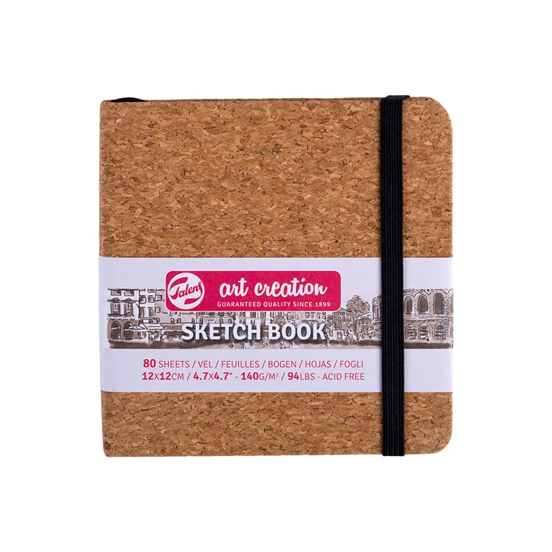 Talens Art Creation Sketch Book rajz- és vázlatfüzet, 140 g, 80 lap - 12x12 cm, parafa