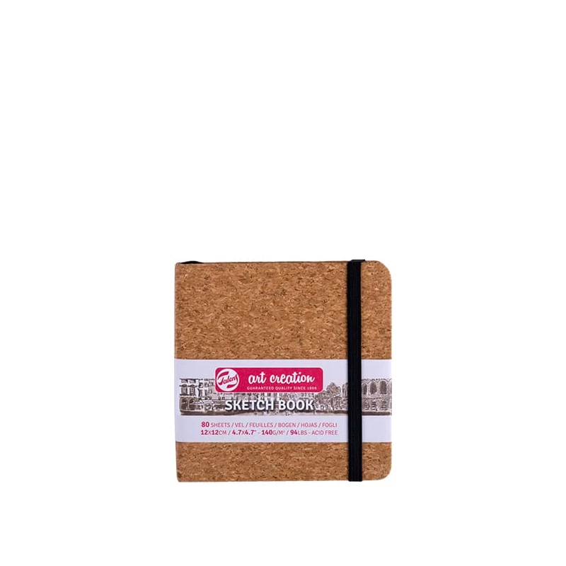 Talens Art Creation Sketch Book rajz- és vázlatfüzet, 140 g, 80 lap - 12x12 cm, parafa